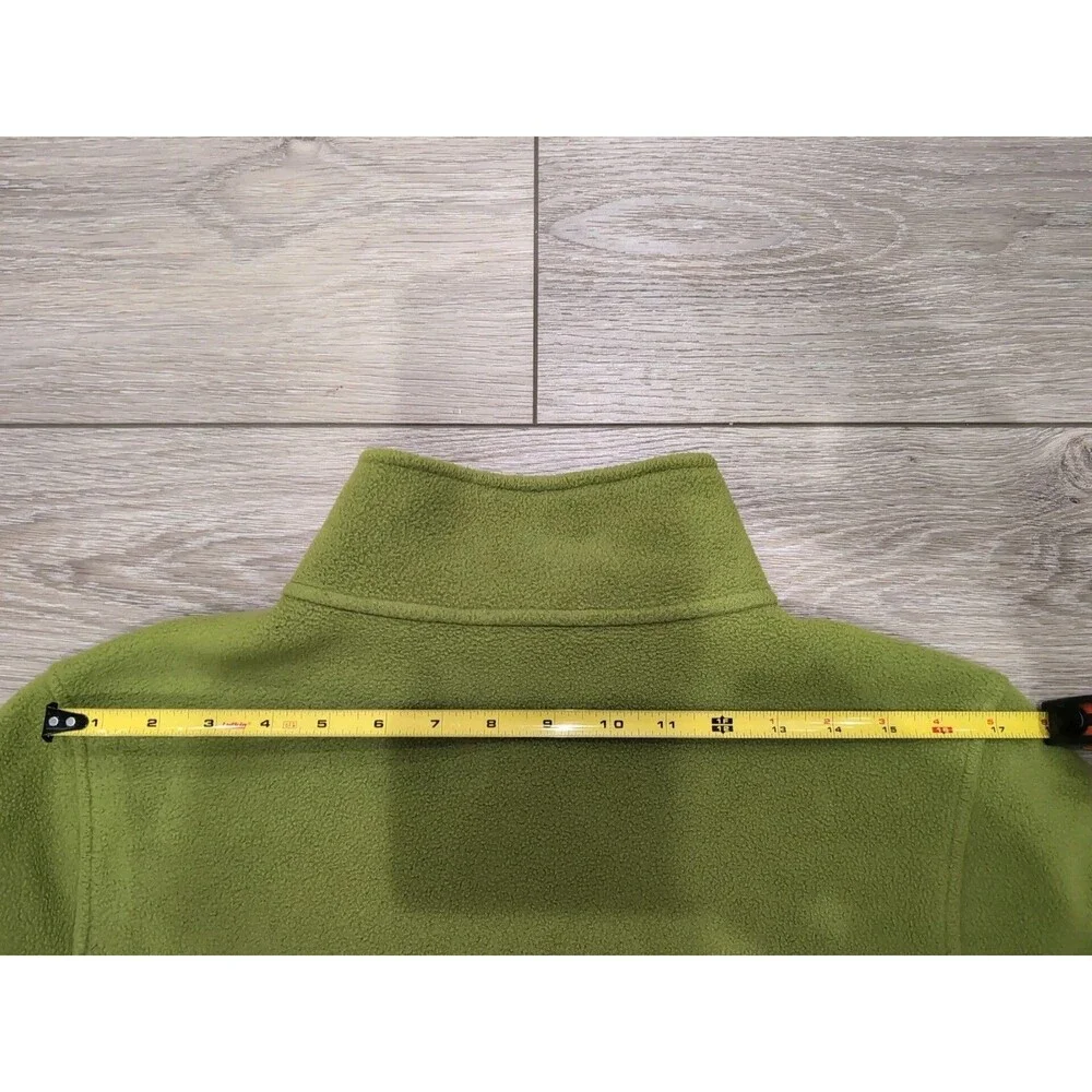 LL BEAN FLEECE JACKET WOMEN'S SIZE L FULL ZIP APPLE GREEN